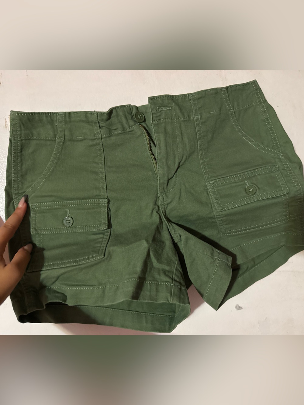 U.S. Polo Assn Women's Olive Green Utility Cotton Shorts